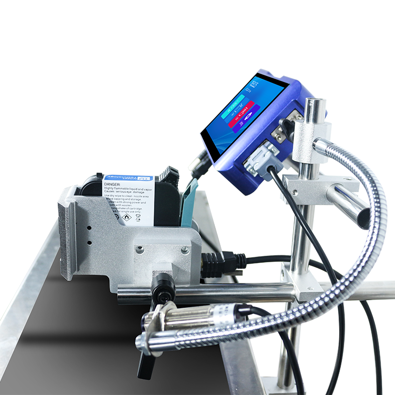QIMEI bottle production date coder online automatic one inch inkjet printer for Production Date