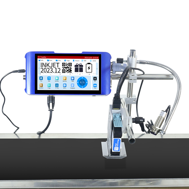 QIMEI bottle production date coder online automatic one inch inkjet printer for Production Date