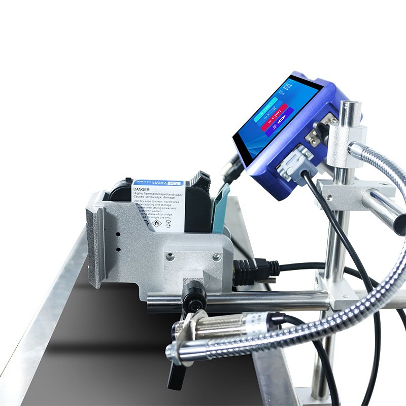 QIMEI bottle production date coder online automatic one inch inkjet printer for Production Date