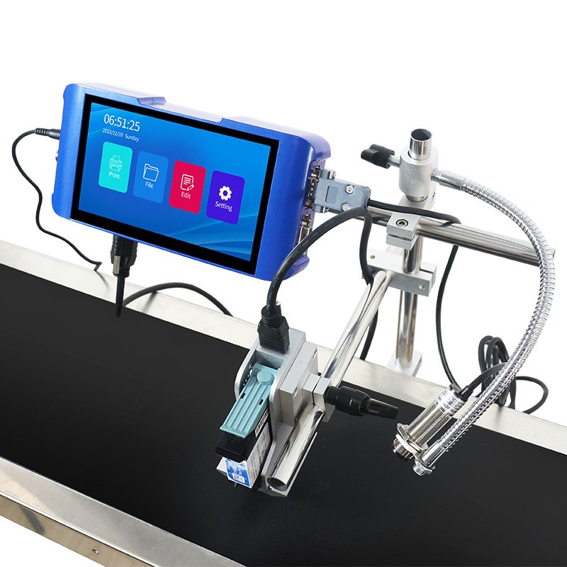 QIMEI bottle production date coder online automatic one inch inkjet printer for Production Date
