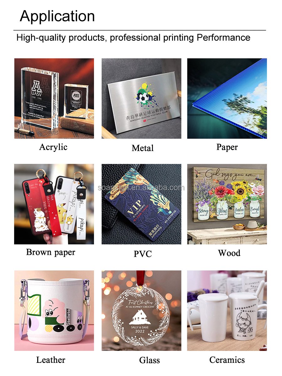 Soan hot sales A3 UV DTF printer machine flatbed UV dtf Printer for phone case pen mug bottle glass wood metal acrylic
