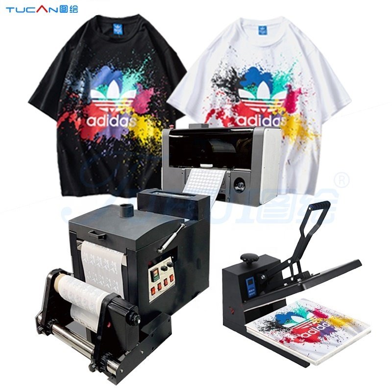 30cm 13 inches size printing machine dtf pet film printer digital xp600 printhead transfer t-shirt printer no powder shaker oven