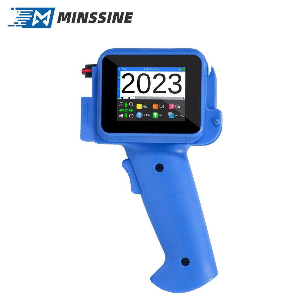 2024 Mini Manual Printer with Handle orange black blue 3 color can choose DIY name printing