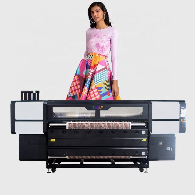 LEAF 15 heads large format high quality dye sublimation printer 1.9m polyester textile printing machine