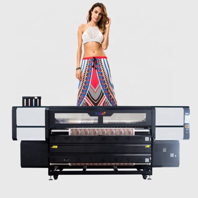 LEAF 15 heads large format high quality dye sublimation printer 1.9m polyester textile printing machine