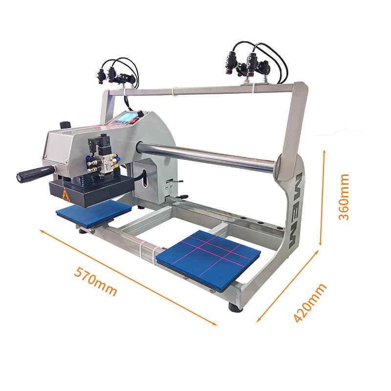 TQ 1515 MEM double station label logo heat press machine 15*15 cm for T shirt printing