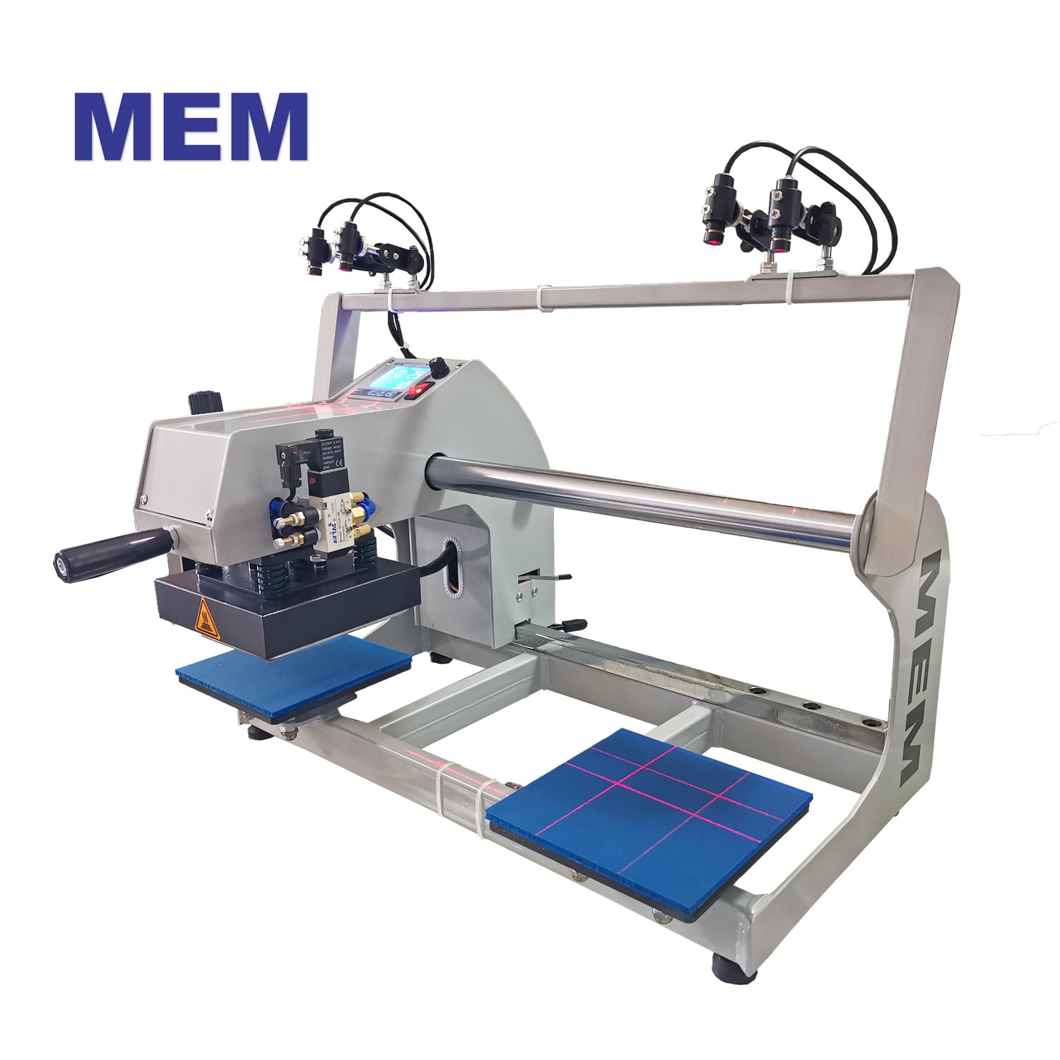TQ 1515 MEM double station label logo heat press machine 15*15 cm for T shirt printing