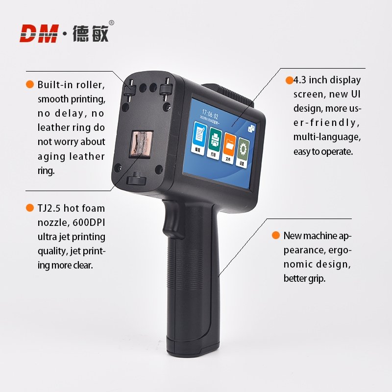 M10 Handheld Inkjet Printer Product Barcode Qr Code Batch Number Of Carton Plastic Bottle Coding Machines Labeling Machine