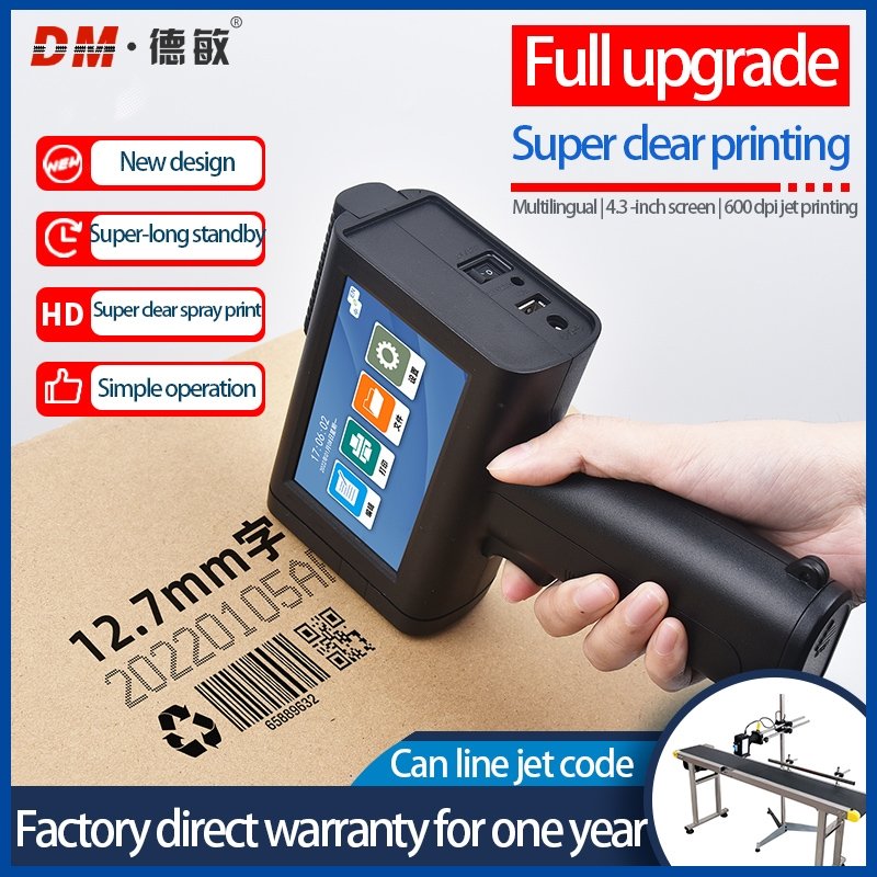 M10 Handheld Inkjet Printer Product Barcode Qr Code Batch Number Of Carton Plastic Bottle Coding Machines Labeling Machine
