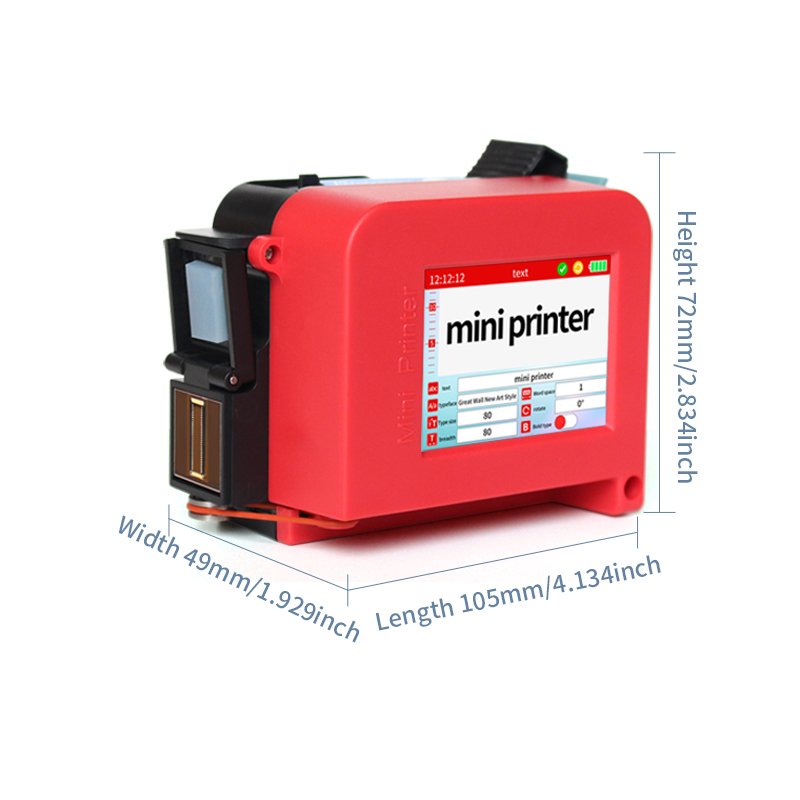 Mini Inkjet Printer Production Date Code and Picture Printer Small Portable Inkjet Printer for Carton Metal and Plastic