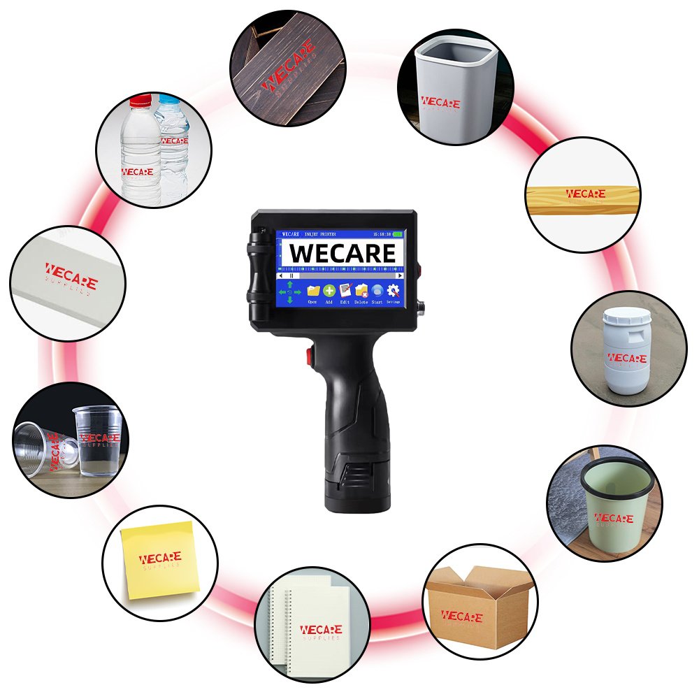 WECARE High Quality 4.3 Inch Touch Screen Portable Handheld-inkjet-printer Using Fast Dry Ink Cartridge