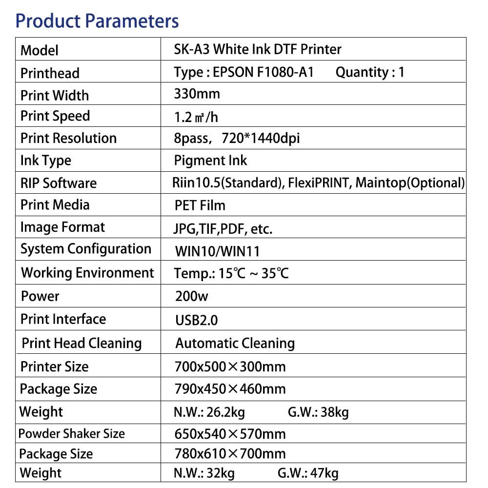 Sunika Epson Printhead F1080 xp600 print head Multifunctional Automatic a3 a4 a5 30cm dtf printer printing machine with Tshirt