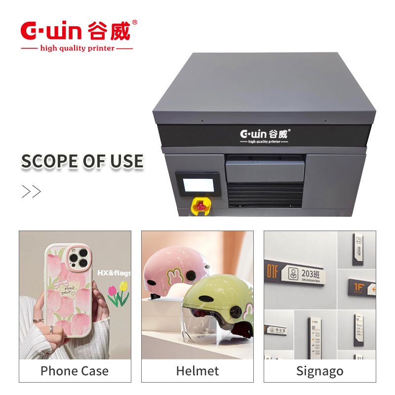 GWIN A4 UV Automatic Digital Inkjet Printer XP600 Printhead 300mm Flatbed Multi-Color A3 Dimension Phone Case Printing New Epson