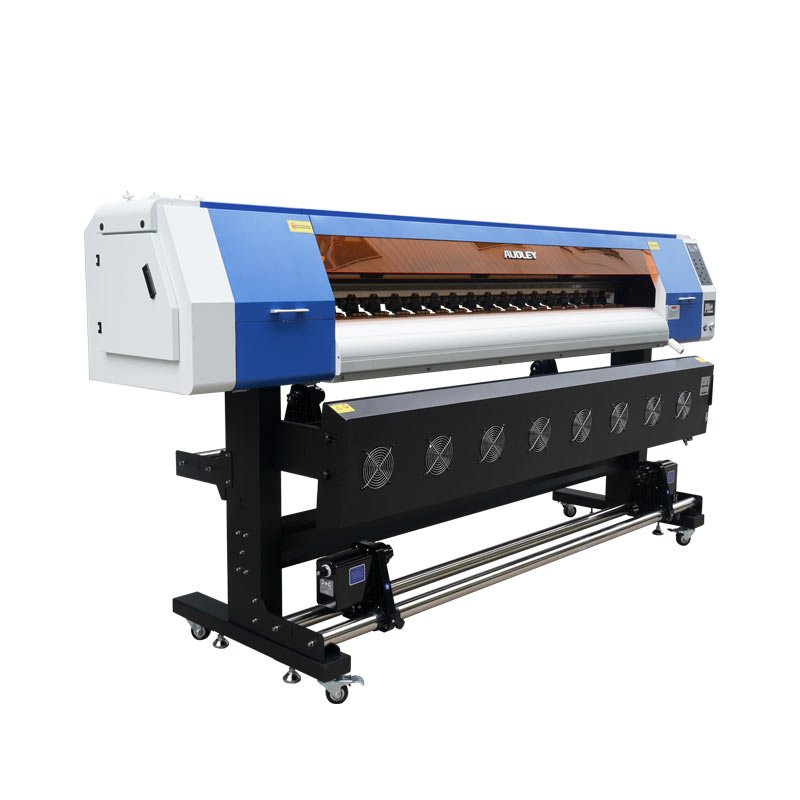 Audley I3200 Dual Head Automatic Eco-Solvent Inkjet Printer 1.8m Outdoor Photo Billboard Machine Flex Cloth New Motor Pump