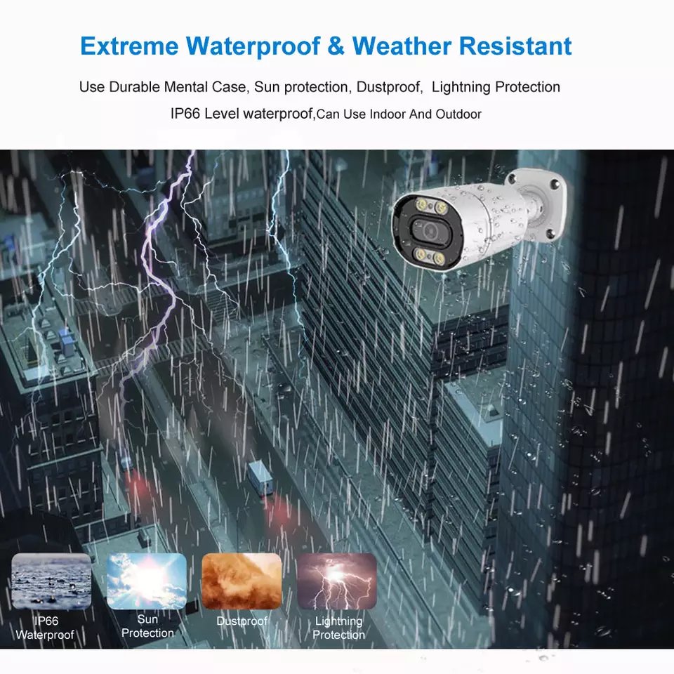 2MP 3MP 5MP CCTV Analog Camera Full Color Metal Warm Light Bullet DVR Video Surveillance Outdoor 1080P AHD CCTV Camera