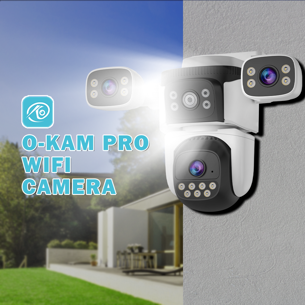 O-KAM Pro 6MP HD Dome CCTV Wireless Camera PTZ Night Vision 10X Zoom 360 Degree Monitor Three Screens Network Network Camera