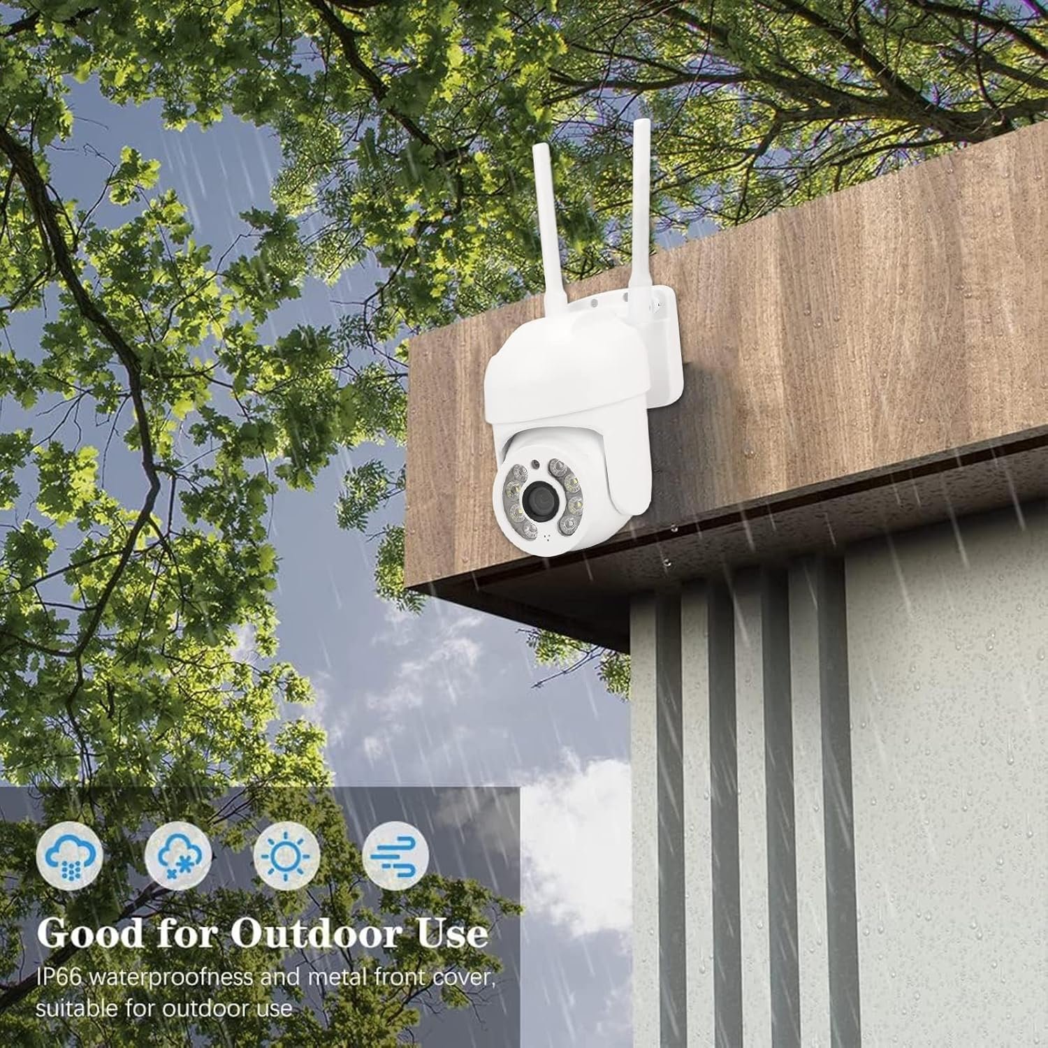 New 2MP iCSee Outdoor Waterproof Wireless Two Way Audio Motion Detection Auto Track Color Night Vision Wifi Security PTZ Camera