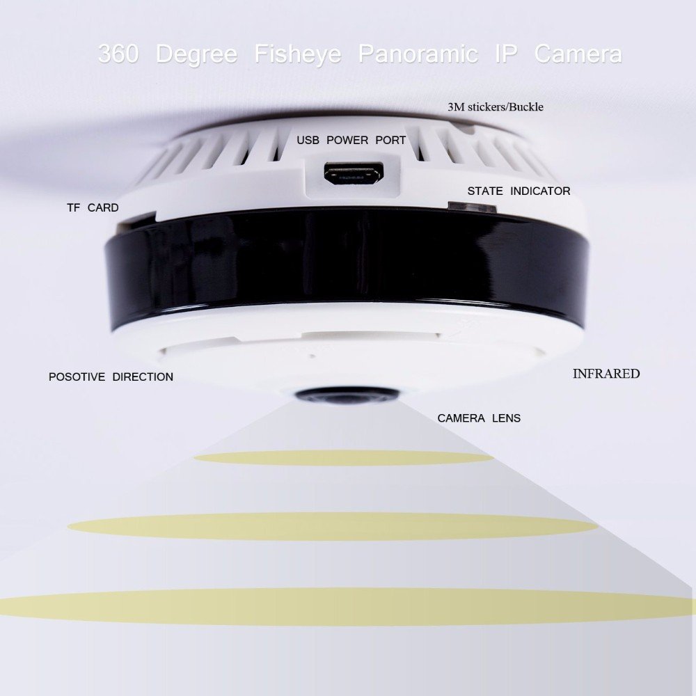 App.V380 360 fisheye wireless surveillance mini camera