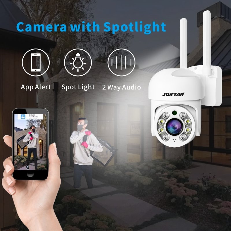 Jortan 2023 hot sell 2MP/8MP camera security yoosee wifi camera 1x zoom outdoor cameras icsee app HD security
