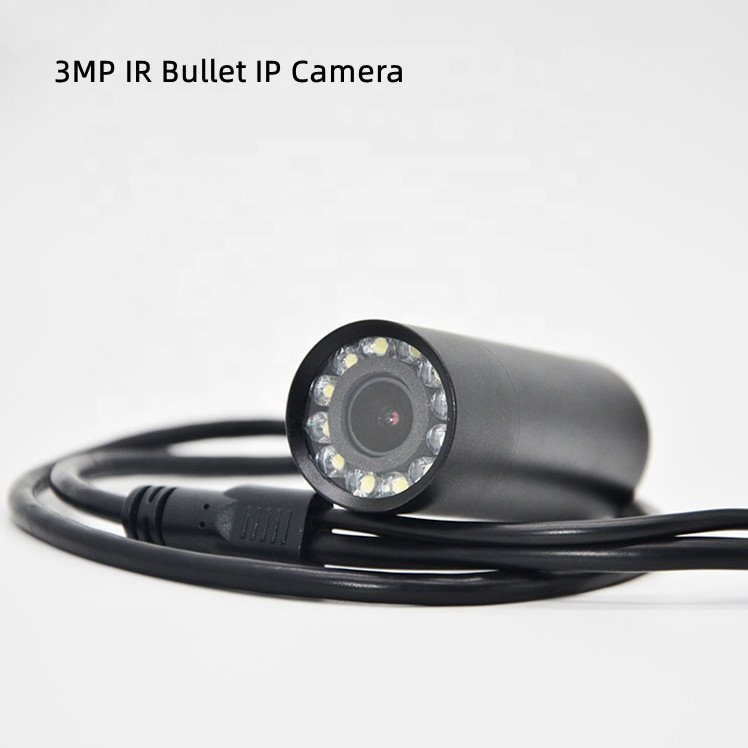 Direct Sales Small Type 1080P 3MP Network Camera Infrared IP Camera with LEDs 3.6mm/6mm Lens RJ45 Port 30*80mm