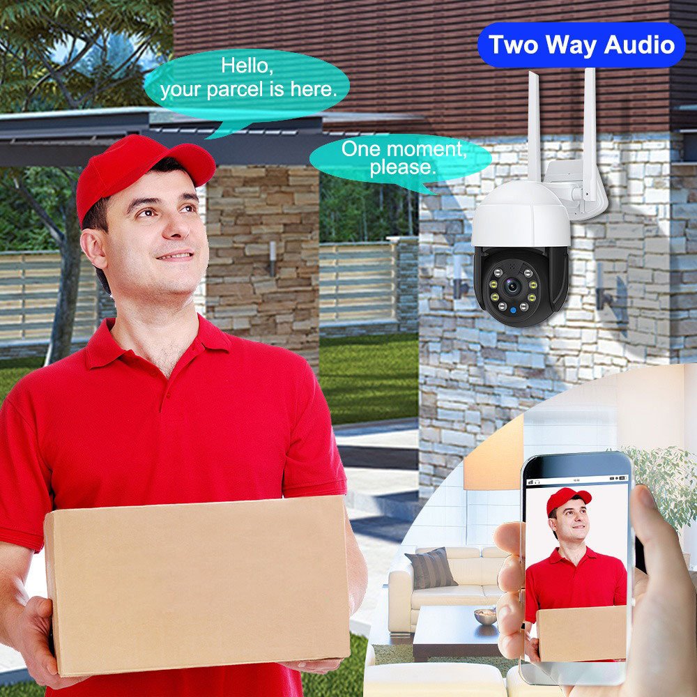 Tuya Smart 1.8'' 3.0MP Wifi Waterproof Mini PTZ Camera PST-C18B-3MP