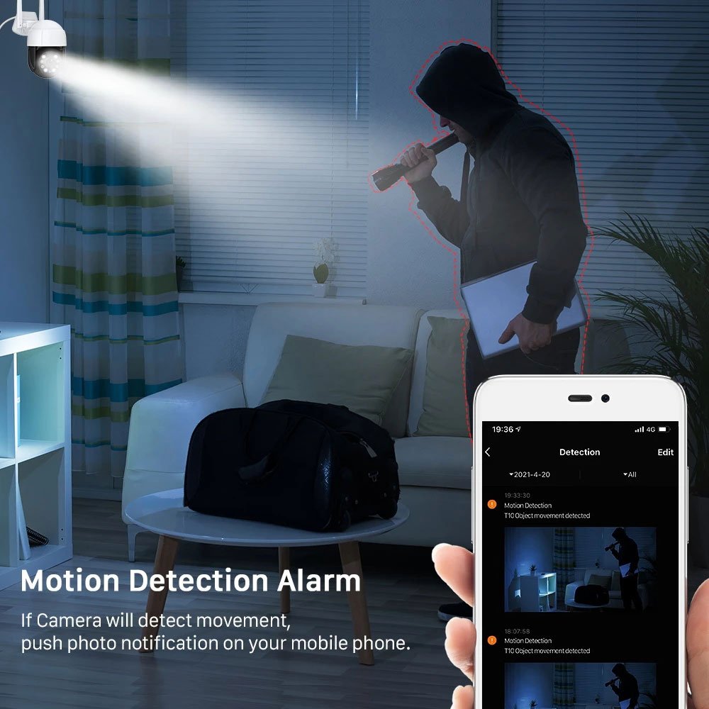 Tuya Smart 1.8'' 3.0MP Wifi Waterproof Mini PTZ Camera PST-C18B-3MP