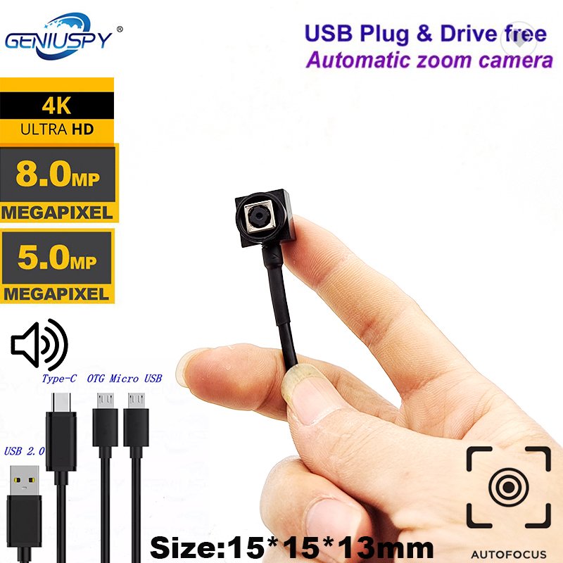 HD 5MP 8MP OTG Mini Camera Auto Focus 4K IMX179 AF Automatic Focus Lens Android OTG External Small Camera For Vending Machine