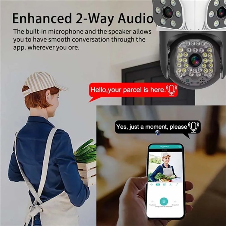 Icam365 Waterproof Human Auto Tracking Cctv Home Security Wireless Network Outdoor Ptz Wifi Surveillance Three Lens Ip Camera