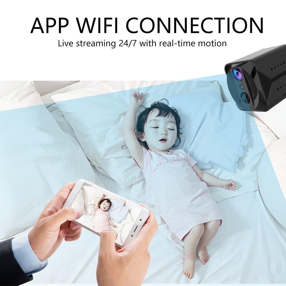 Factory Price Wifi Mini Battery Camera Low Power Pir Detection Network Camera Portable Wireless Indoor Camera