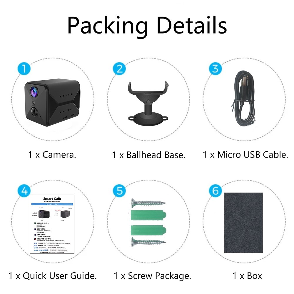 Factory Price Wifi Mini Battery Camera Low Power Pir Detection Network Camera Portable Wireless Indoor Camera