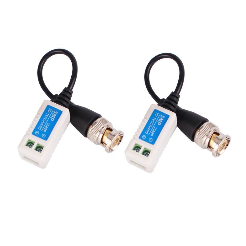 HD 1ch twisted pair transmitter passive CCTV Passive AHD CVI TVI CVBS Transmitter camera video balun 4MP 5MP BNC balun for cctv