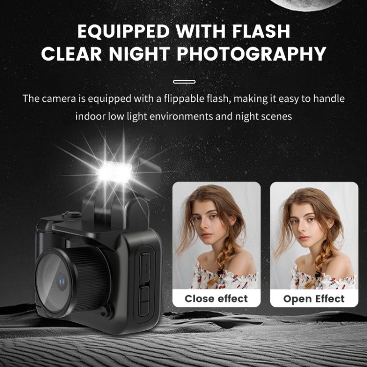 Mini Camera 1080P HD Digital Camera with Screen Portable Retro Travel Vlog Student Small Camcorder