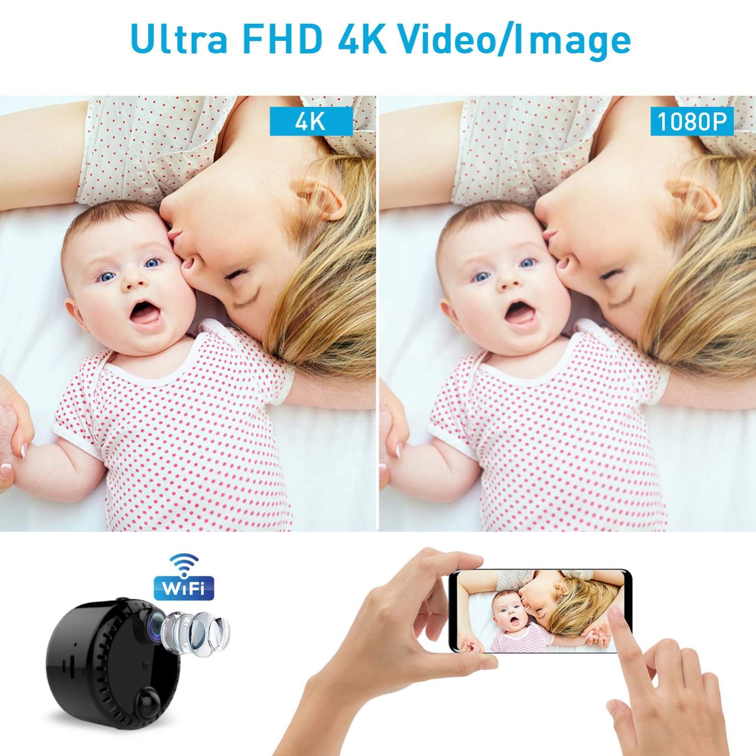 A9 Same Series Mini WiFi Camera Wireless HD 1080P Indoor Home Security Nanny Camera