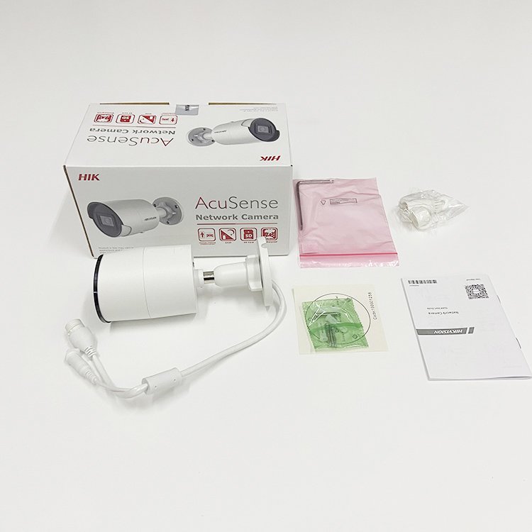 4K Mini Bullet Network Camera DS-2CD2086G2-IU Built-in Mic DarkFighter Technology Hik 8MP IP Camera