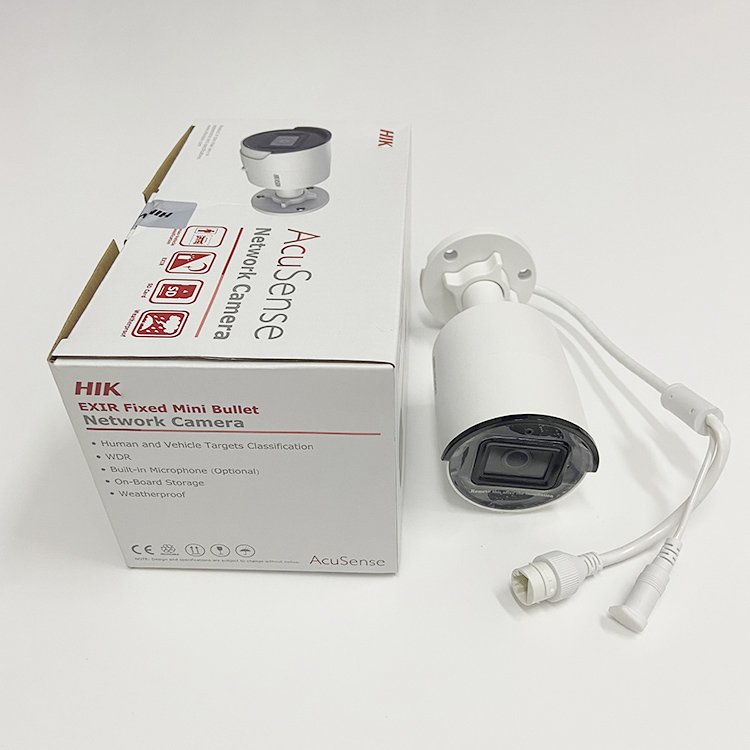 4K Mini Bullet Network Camera DS-2CD2086G2-IU Built-in Mic DarkFighter Technology Hik 8MP IP Camera