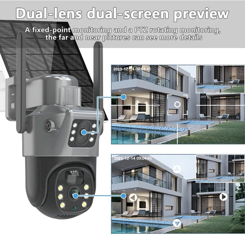 PTZ 3mp wi-fi Camara de Vigilancia Solar Network Camara de Seguridad Solar