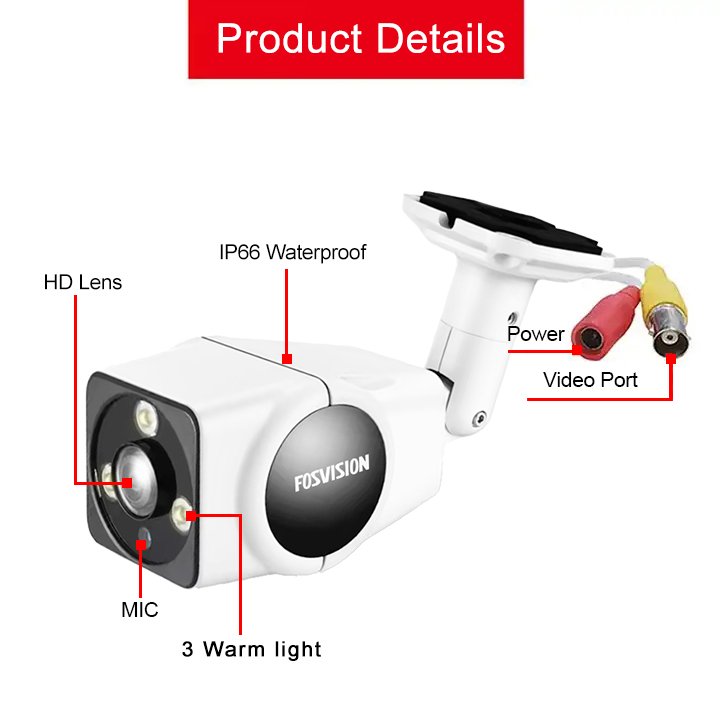 hot sales Product 1080P AHD CCTV Camera Dome Home outdoor Panoramic fisheye Lens Full Color Night Vision Video camera