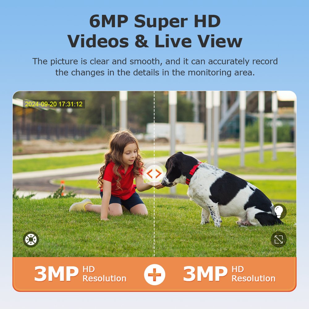 UBOX 12X PIR Human Detection PTZ Security Camera HD 6MP IP Outdoor CCTV Panoramic Mini Size 4G SIM Card Solar Network Camera