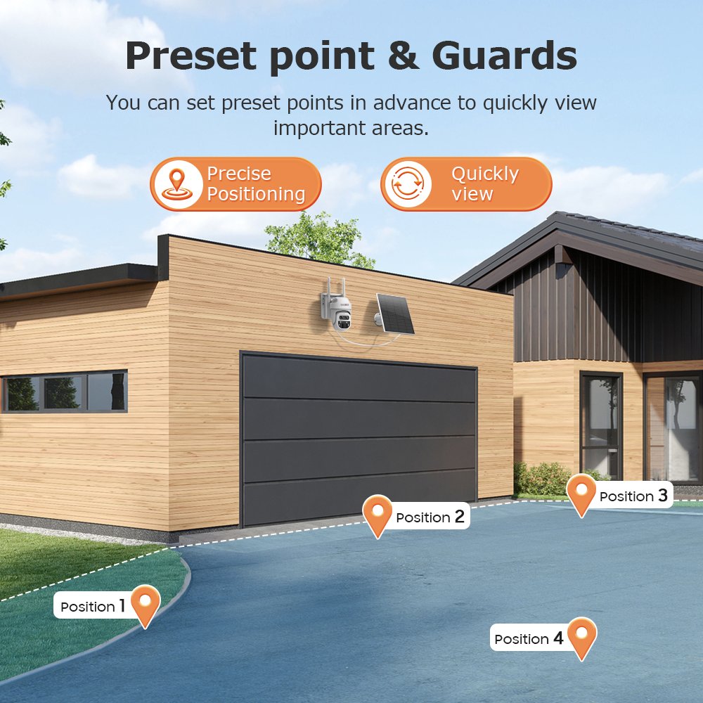 UBOX 12X PIR Human Detection PTZ Security Camera HD 6MP IP Outdoor CCTV Panoramic Mini Size 4G SIM Card Solar Network Camera