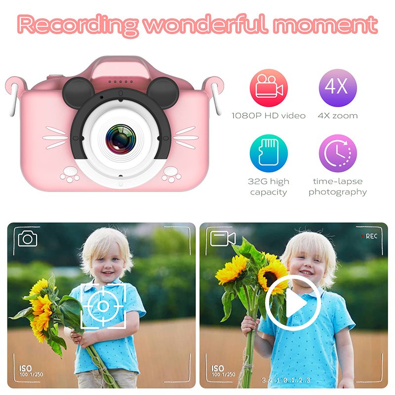 Portable X6S Kids Dual Lens Mini Camera With Time-lapse Photograph And Filters Photo Frame For Baby Gifts Toys Digital Camera