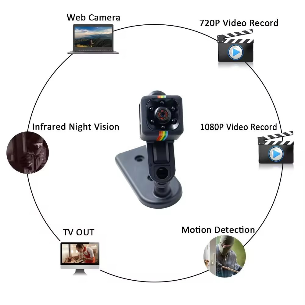 Factory Sales Video Camcorder body sports SQ11 mini camera 1080p night vision DV sport camera