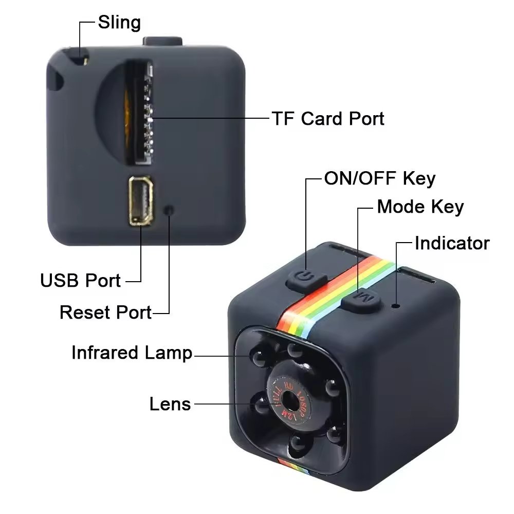 Factory Sales Video Camcorder body sports SQ11 mini camera 1080p night vision DV sport camera