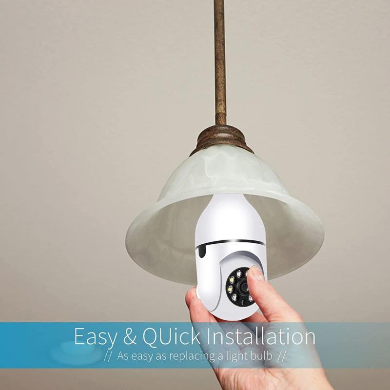 v380 Two-Way Audio Auto Tracking Socket Bulb Base 360 degree 2MB 1080P Wifi Smart Panorama Camera