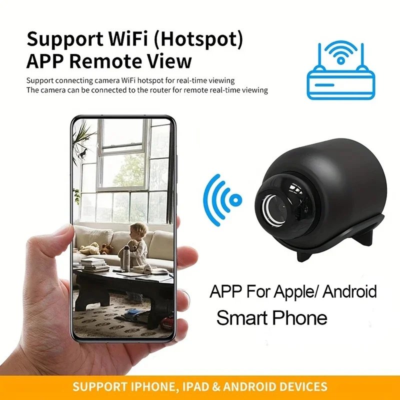 X5 Mini IP Camera Security Wireless 1080P Clear Night Vision Lightweight Home Office Portable Surveillance Camera