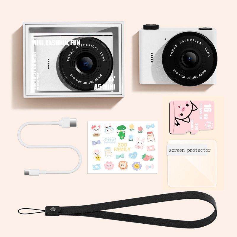 1.54 Inch IPS Screen Mini Children's Camera Small Digital Camera for Kids Electric Toys Cartoon Design