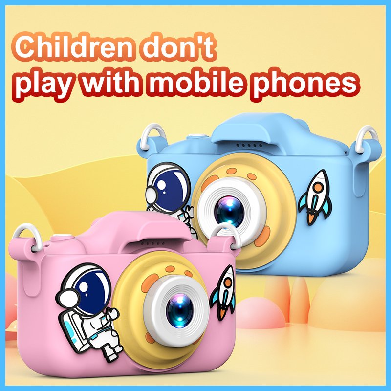 Astronaut Silicone Digital Take Photo Camera 2 Inch Rechargeable Kids Mini Digital Camera Toys Kids Camera For Children Gift