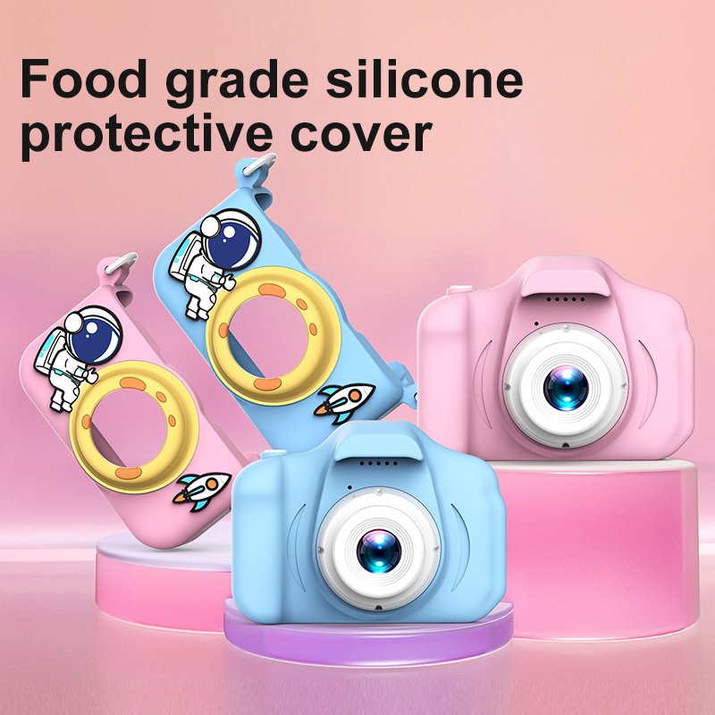 Astronaut Silicone Digital Take Photo Camera 2 Inch Rechargeable Kids Mini Digital Camera Toys Kids Camera For Children Gift