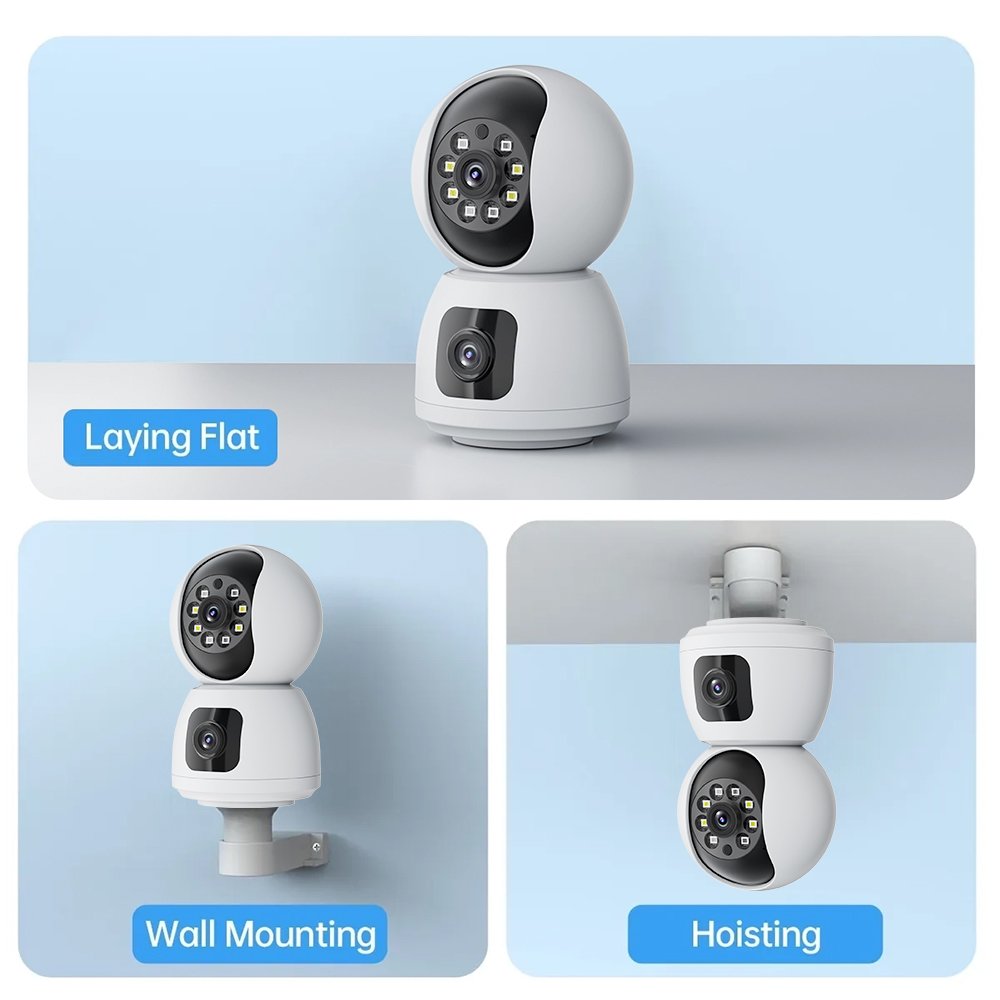 M 4MP 6MP Dual Lens indoor Camera Color Night Version Wireless Network Dome Camera Motion Tracking Network PTZ Camera