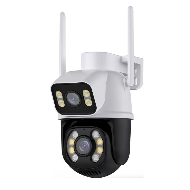4/6/8mp waterproof dual lens PTZ outdoor full HD smart CCTV network security auto human tracking surveillance AI camera