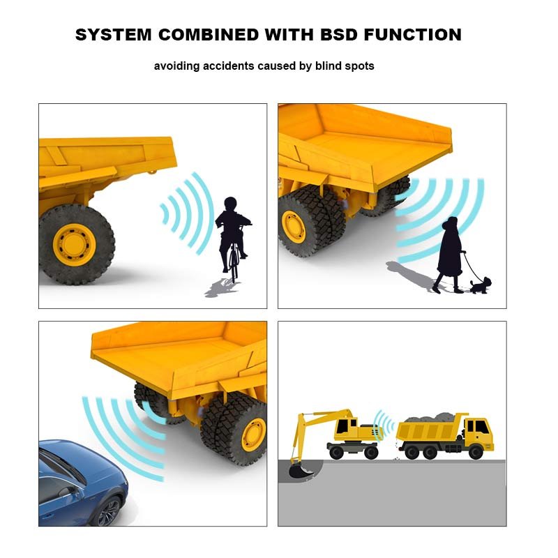 7 inch AHD BSD analog wireless car reverse camera system